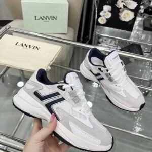 lanvin clay sneakers white black