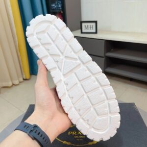 prada leather knit fabric sneakers black