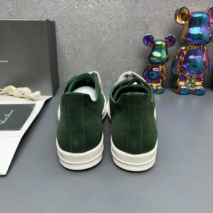 rick owens suede sneakers green