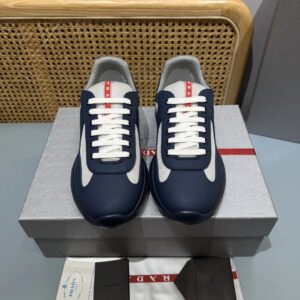 prada america's cup navy sneakers
