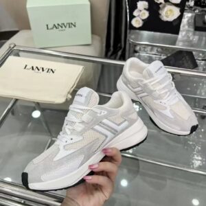 lanvin clay sneakers white