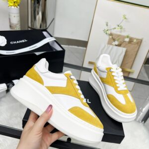chanel 25c spring sneakers yellow