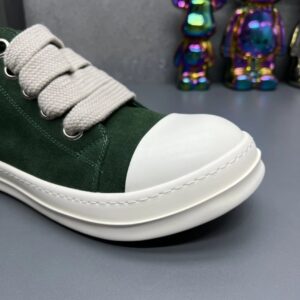 rick owens suede sneakers green