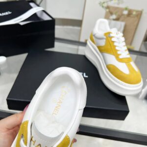 chanel 25c spring sneakers yellow