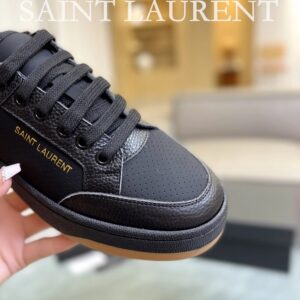 saint laurent leather sneakers sl61 black
