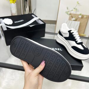 chanel 25c sneakers black