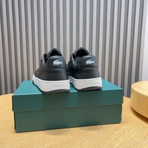 lacoste black leather sneakers