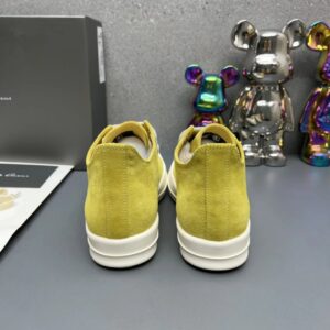 rick owens yellow suede sneakers