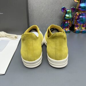 rick owens suede sneakers yellow