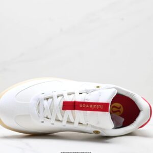 lululemon lifestyle low sneakers white red