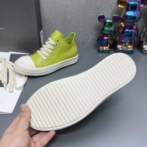 rick owens leather sneakers green