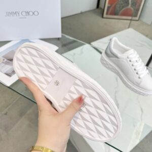 jimmy choo diamond sneakers silver white