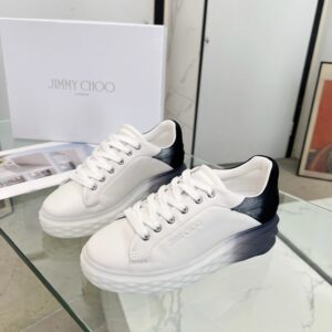 jimmy choo diamond sneakers black white