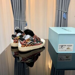 lanvin casual sneakers pink orange