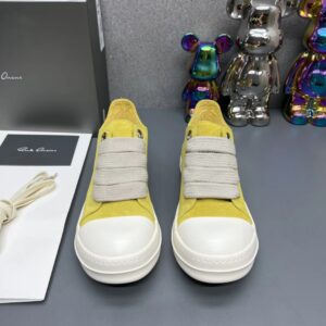 rick owens yellow suede sneakers