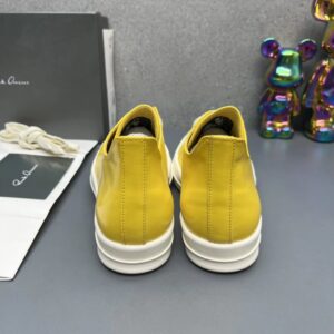rick owens leather sneakers yellow
