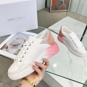 jimmy choo diamond sneakers pink white