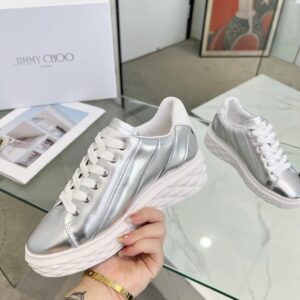 jimmy choo silver diamond sneakers
