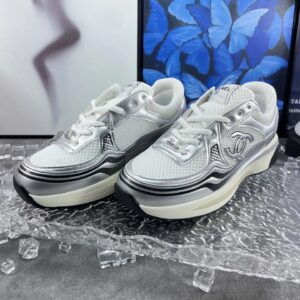 chanel 23c sneakers silver