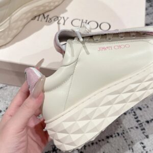 jimmy choo x malbon golf diamond sneakers white pink