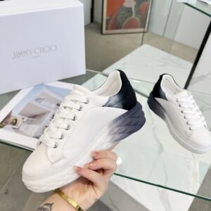 jimmy choo diamond sneakers black white