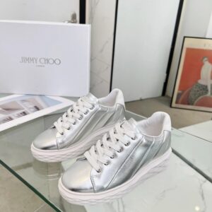jimmy choo silver diamond sneakers