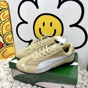 puma mesh sneakers khaki