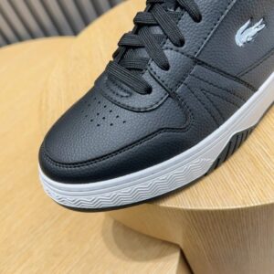 lacoste black leather sneakers