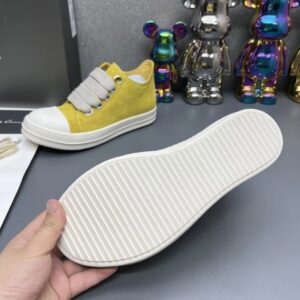 rick owens yellow suede sneakers
