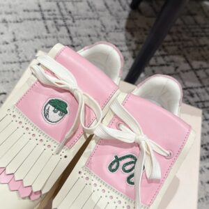 jimmy choo x malbon golf diamond sneakers white pink