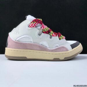 lanvin curb leather sneakers black