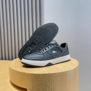 lacoste black leather sneakers