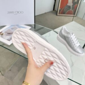 jimmy choo diamond sneakers silver
