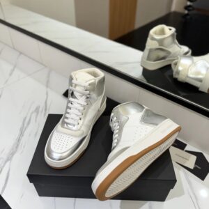 ysl sl61 sneakers silver white