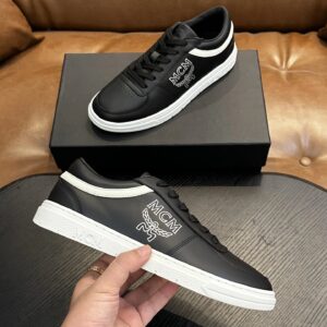 mcm skystream cubic monogram jacquard sneaker black