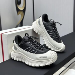 moncler trailgrip gtx black sneakers white stripes