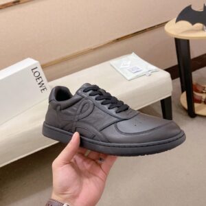loewe leather sneakers black
