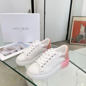 jimmy choo diamond sneakers pink white