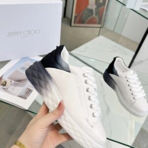 jimmy choo diamond sneakers black white