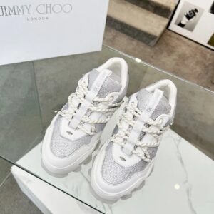 jimmy choo diamond x ii m sneakers white silver