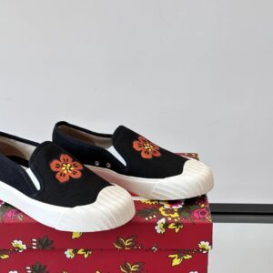 kenzo floral canvas shoes black