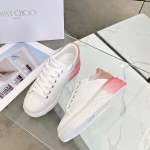jimmy choo diamond sneakers pink white