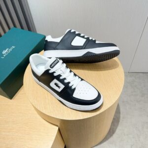 lacoste classic leather shoes black