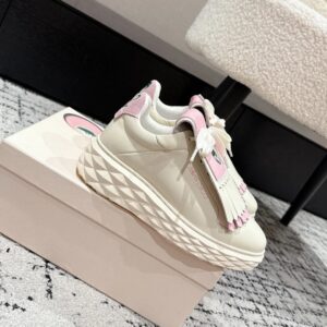 jimmy choo x malbon golf diamond sneakers white pink