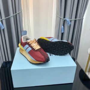 lanvin retro sneakers red blue