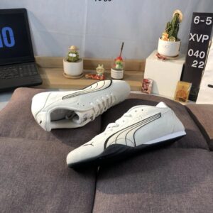 puma racing sneakers white black