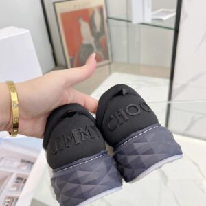 jimmy choo diamond sneakers black white