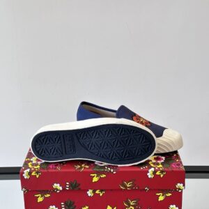 kenzo floral canvas shoes blue