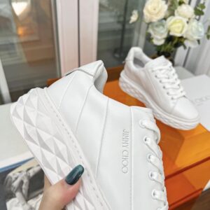 jimmy choo diamond sneakers white