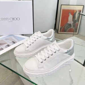 jimmy choo diamond sneakers silver white